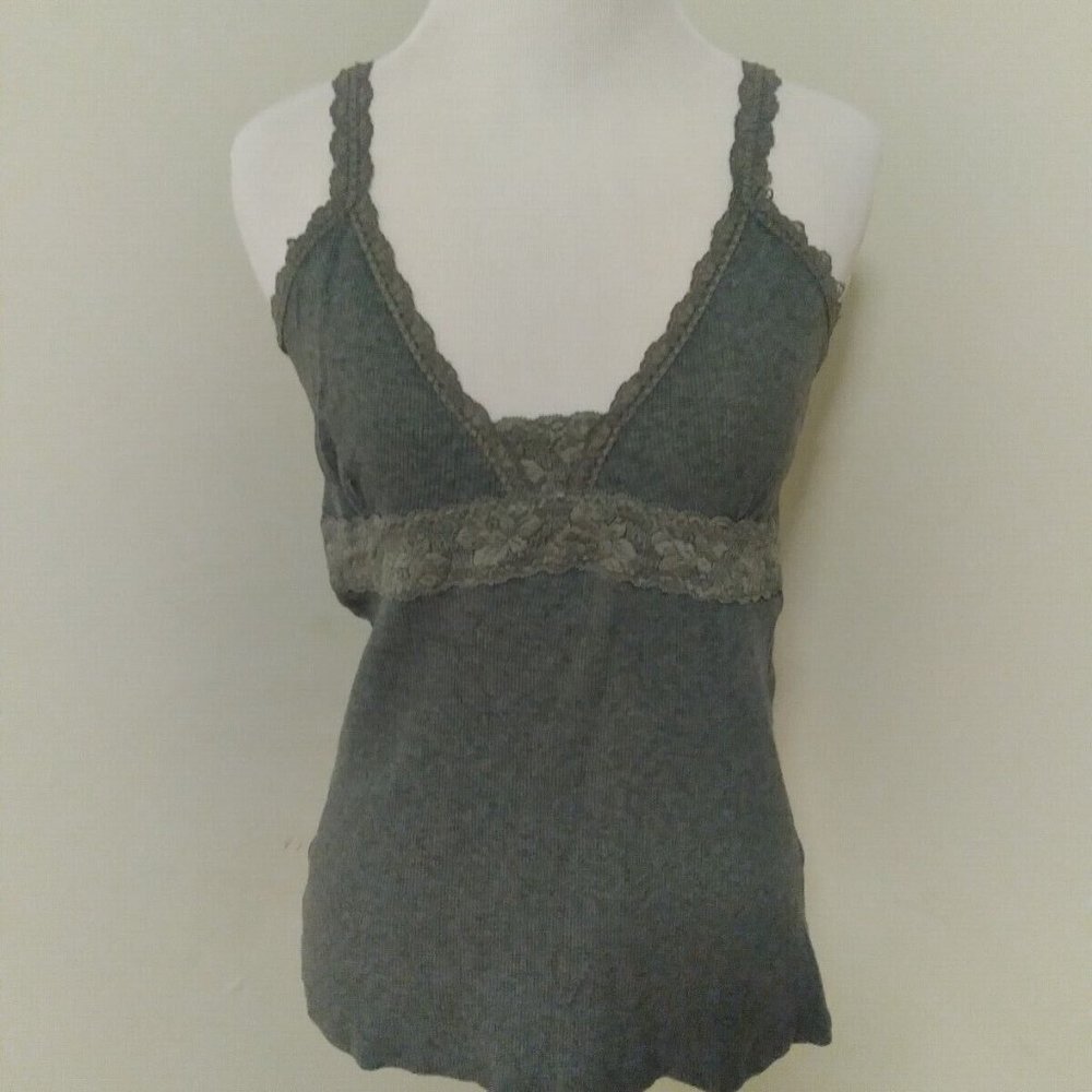 Loft Tank Size Medium - Gray Lace Detail